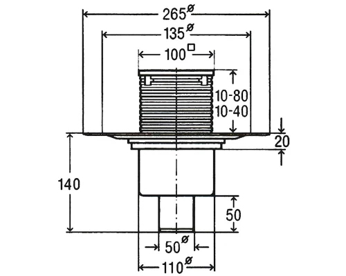 Трап Viega Advantix 583224, 100 x 100 мм, с сухим затвором, с решеткой из нержавеющей стали