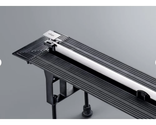 Душевой лоток Viega Advantix Vario 704360, с щелевой вставкой хром, опорами, подрезной от 30-120 см