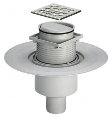 Трап Viega Advantix 583224, 100 x 100 мм, с сухим затвором, с решеткой из нержавеющей стали