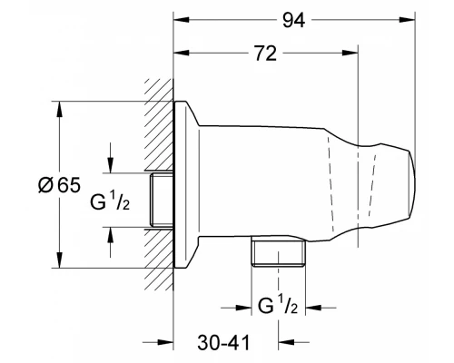 Шланговое подсоединение Grohe Movario 28406000, 1/2"-1/2"