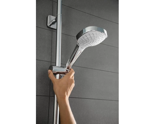 Душевой гарнитур Hansgrohe 26580400 Croma Select E Multi, штанга 65 см, белый/хром