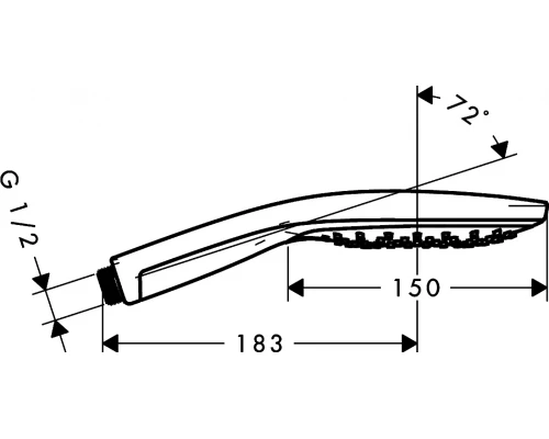 Ручной душ Hansgrohe 28587400 Raindance Select S 150 Air 3, белый/хром