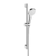 Душевой гарнитур Hansgrohe 26580400 Croma Select E Multi, штанга 65 см, белый/хром