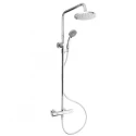 Душевая система Jacob Delafon July E45716-CP с термостатическим смесителем, верхний душ круглый