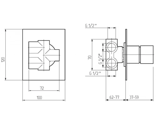 Девиатор Migliore Kvant 18126 4-х позиционный, хром