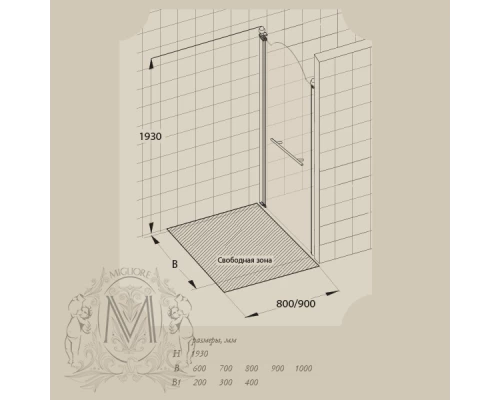 Душевая дверь Migliore Diadema ML.DDM-22.583/584.ST