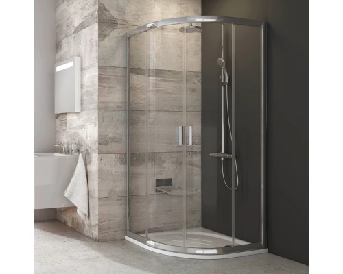 Душевой уголок Ravak Blix BLCP4-90, профиль белый/блестящий/сатин, витраж транспарент/грейп