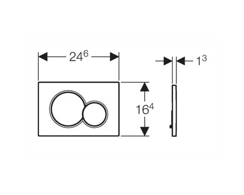 Кнопка смыва Geberit Sigma Type 01 115.770.11.5 белая, пластик