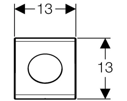 Клавиша смыва Geberit Sigma Type 01, бесконтактная, сенсорная, работа от батарей, для писсуара, 116.031.21.5