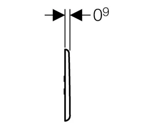 Клавиша смыва Geberit Sigma Type 01, бесконтактная, сенсорная, работа от батарей, для писсуара, 116.031.21.5