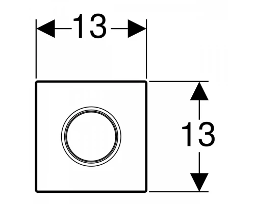 Ручной пневмопривод Geberit Sigma Type 01 HyTouch 116.011.21.5 для писсуара, глянцевый хром