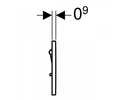 Ручной пневмопривод Geberit Sigma Type 01 HyTouch 116.011.21.5 для писсуара, глянцевый хром