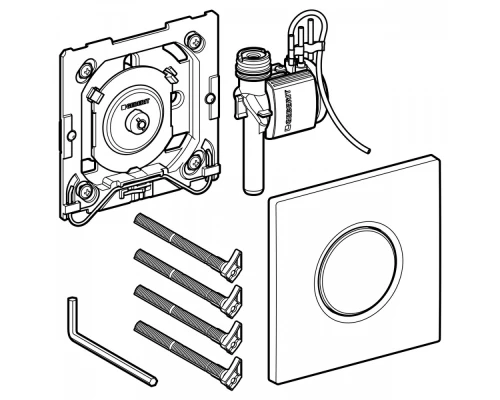Ручной пневмопривод Geberit Sigma Type 01 HyTouch 116.011.21.5 для писсуара, глянцевый хром