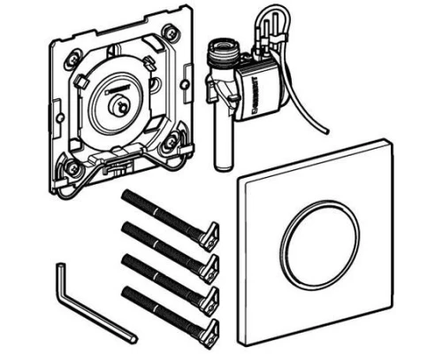 Ручной пневмопривод Geberit Sigma Type 10 HyTouch 116.015.KN.1 для писсуара, матовый хром