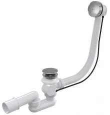 Слив-перелив AlcaPlast A55KM80, хром, 80 см