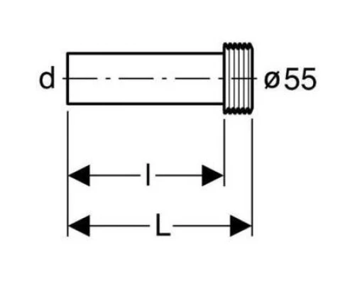 Патрубок выпускной Geberit 152.434.16.1, для унитаза, 45 мм