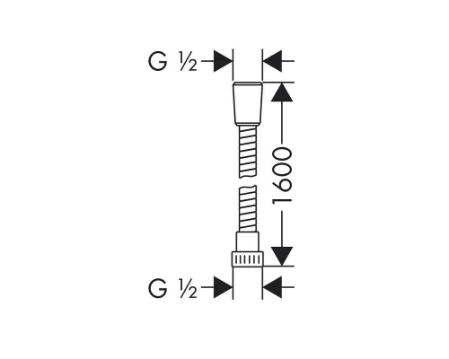 Шланг для душа Hansgrohe 28266000 Metaflex C, 1,60 м