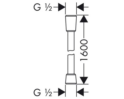 Шланг для душа Hansgrohe Sensoflex 28136000, 1,60 м