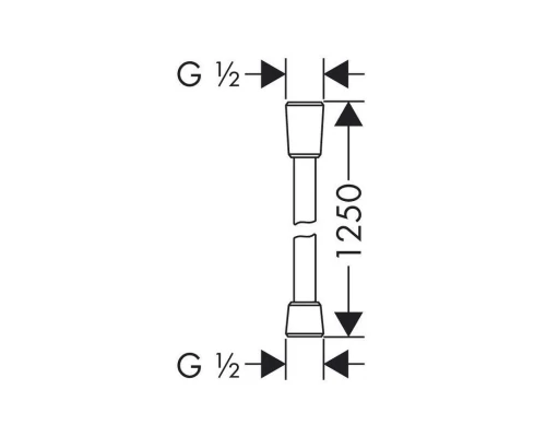 Шланг Hansgrohe 28272000 Isiflex'B, 1,25 м