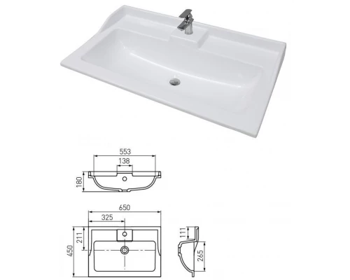Тумба под раковину Акватон Леон 65 Н, напольная