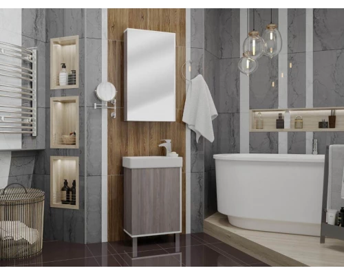 Тумба под раковину Акватон Эмма, 1A221601EAD80, 45 х 62,5 см, цвет фасада - дуб навара