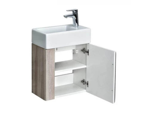 Тумба под раковину Акватон Вита, 1A221401VTD70, 45 х 45 см, цвет фасада - белый/ясень шимо