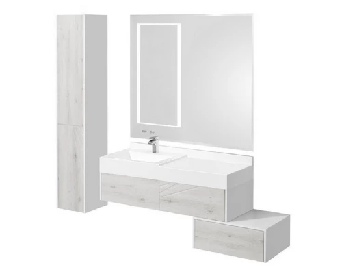 Комод Акватон Сакура 60, 1A220403SKW80, белый глянцевый/ольха наварра