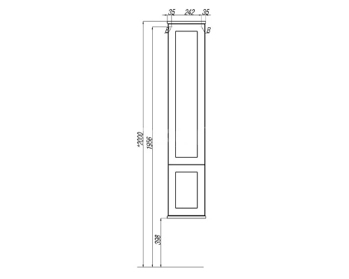 Шкаф-пенал Акватон Леон 1A186503LBPS0, дуб белый