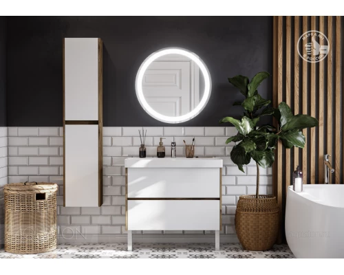 Зеркало Акватон Анелло 75 x 75 см c подсветкой, белый, 1A260702AK010