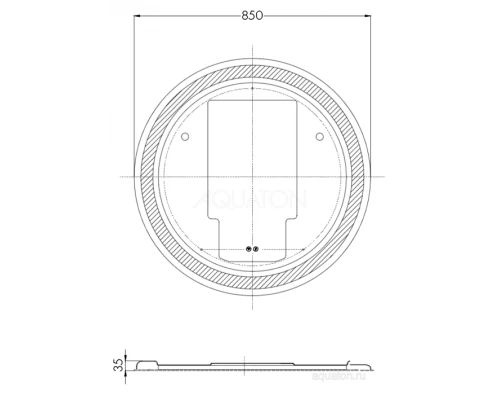 Зеркало Акватон Анелло 85 x 85 см c подсветкой, белый, 1A260802AK010