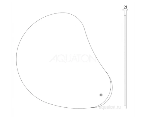 Зеркало Акватон Венто 94.5 x 90.8 см c подсветкой, белый, 1A260902VO010