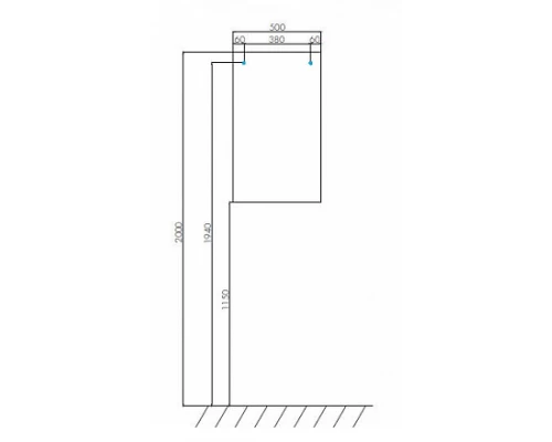 Зеркало Акватон Йорк 50 см, белый, 1A171002YO010