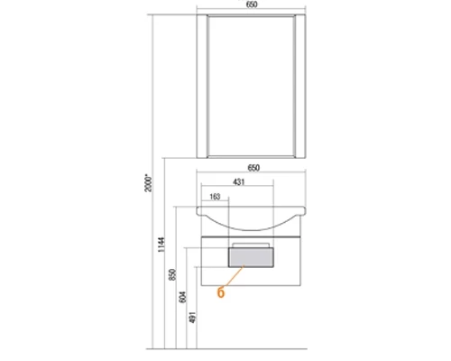 Тумба под раковину Акватон АРИЯ 65 1A134001AA010, белая