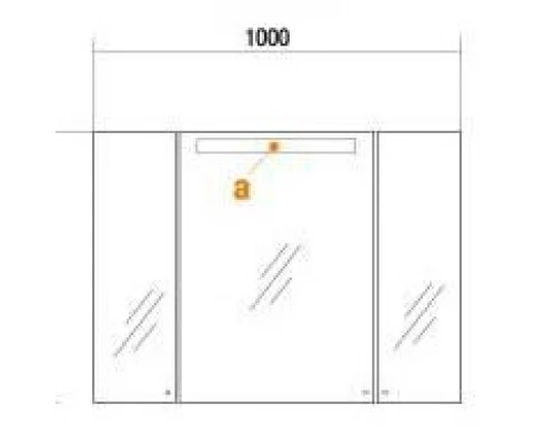Зеркальный шкаф Акватон МАДРИД 100 с подсветкой, 1A111602MA010
