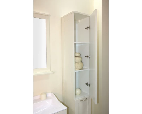 Тумба под раковину Акватон Леон 80 Н для ванной, дуб белый, напольная