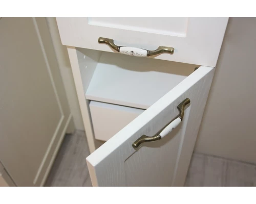 Тумба под раковину Акватон Леон 80 Н для ванной, дуб белый, напольная