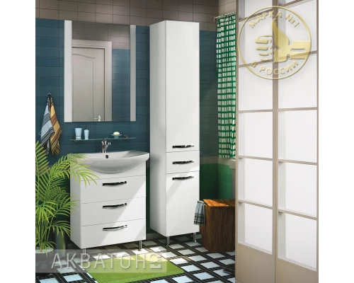 Тумба под раковину Акватон АРИЯ 65 Н, 1A123401AA010, белая глянцевая