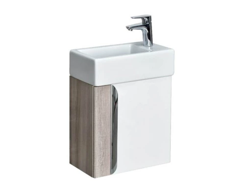 Тумба под раковину Акватон Вита, 1A221401VTD70, 45 х 45 см, цвет фасада - белый/ясень шимо