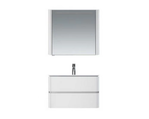 Зеркальный шкаф Am.Pm Sensation M30MCL0801WG, цвет - белый глянец, с подсветкой, левый, 80 см