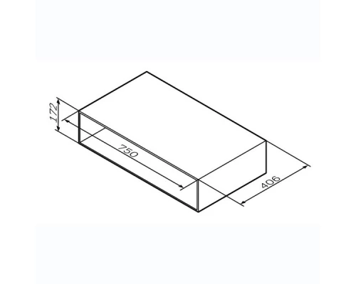 Полка под тумбу Am.Pm Gem 75 см M90OHX0750WG подвесная, цвет белый
