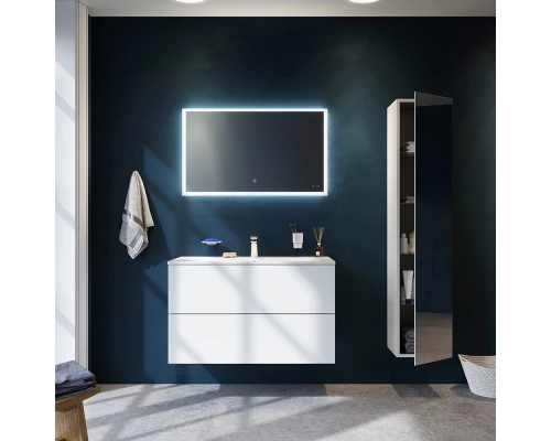 Шкаф-колонна Am.Pm Spirit 2.0 M70ACHMR0356WG подвесной, правый, 35 см, зеркальный фасад, белый глянец