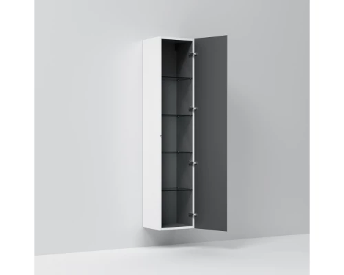 Шкаф-колонна Am.Pm Spirit 2.0 M70ACHMR0356WG подвесной, правый, 35 см, зеркальный фасад, белый глянец