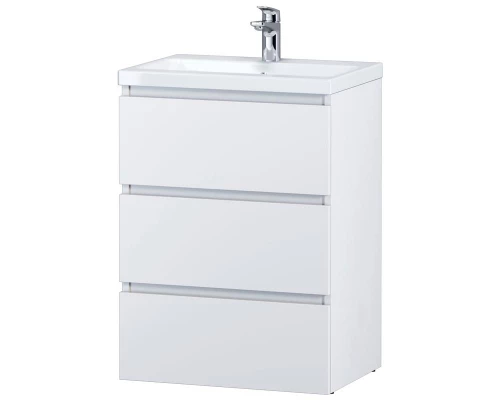 Тумба под раковину Am.Pm Gem S 60 напольная, со встроенной ступенькой для детей, белый глянец, M91FSX0602WG