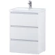 Тумба под раковину Am.Pm Gem S 60 напольная, со встроенной ступенькой для детей, белый глянец, M91FSX0602WG