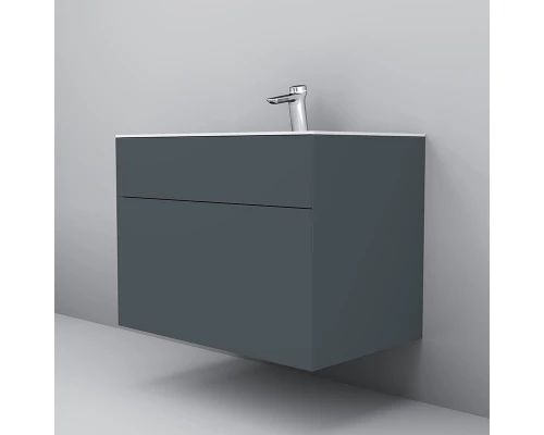 Тумба под раковину Am.Pm Inspire 2.0 M50AFHX0803GM подвесная 80 см, 3 ящика, цвет графит, матовый