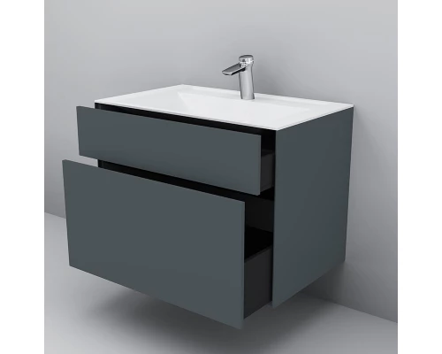 Тумба под раковину Am.Pm Inspire 2.0 M50AFHX0803GM подвесная 80 см, 3 ящика, цвет графит, матовый