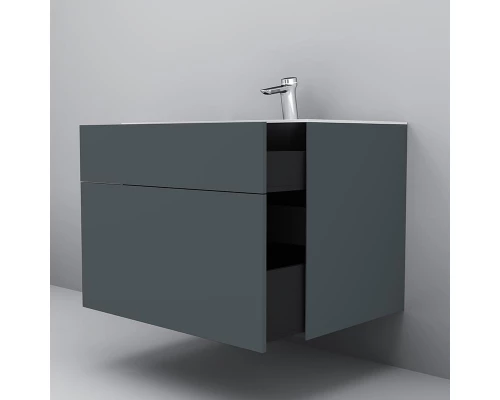 Тумба под раковину Am.Pm Inspire 2.0 M50AFHX0803GM подвесная 80 см, 3 ящика, цвет графит, матовый