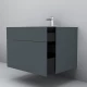 Тумба под раковину Am.Pm Inspire 2.0 M50AFHX0803GM подвесная 80 см, 3 ящика, цвет графит, матовый