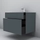 Тумба под раковину Am.Pm Inspire 2.0 M50AFHX0803GM подвесная 80 см, 3 ящика, цвет графит, матовый