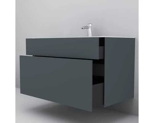 Тумба под раковину Am.Pm Inspire 2.0 M50AFHX1003GM подвесная 100 см, 3 ящика, цвет графит, матовый